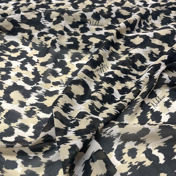 Deadstock Cheetah Print Chiffon Fabric
