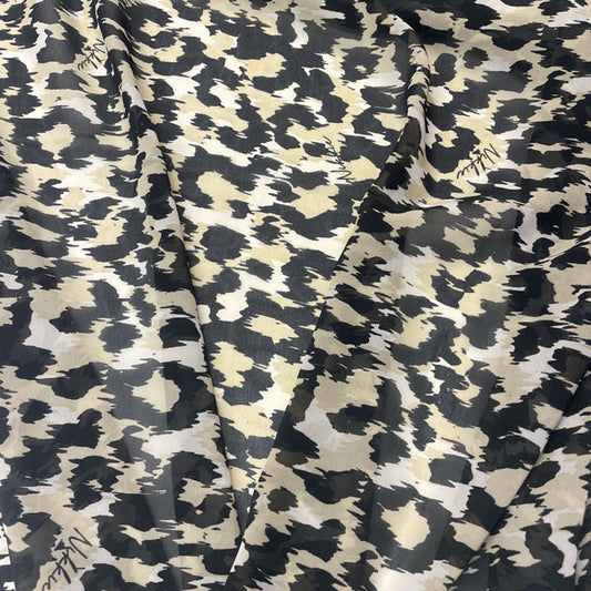 Deadstock Cheetah Print Chiffon Fabric