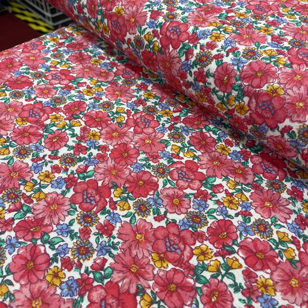 Deadstock Ditsy Floral Summer Viscose Fabric