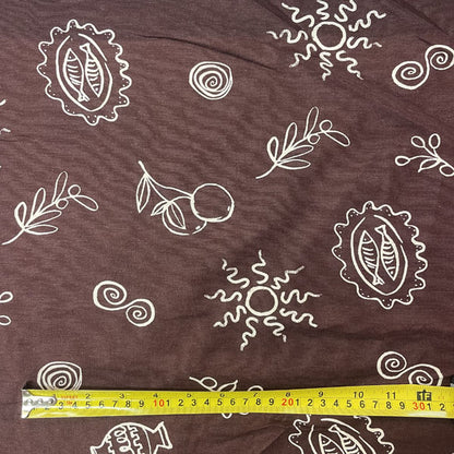 Deadstock Mediterranean Holiday Print Modal Viscose Fabric