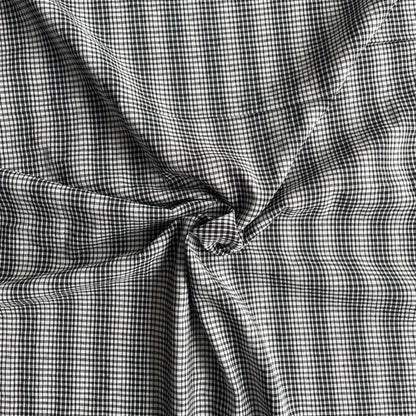 Micro Black Check Lightweight Polycotton Deadstock Fabric