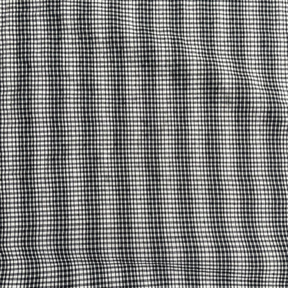 Micro Black Check Lightweight Polycotton Deadstock Fabric