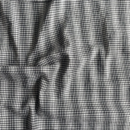 Micro Black Check Lightweight Polycotton Deadstock Fabric