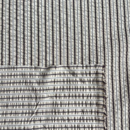 Seersucker Stripes Cotton Polyester Mix Deadstock Fabric