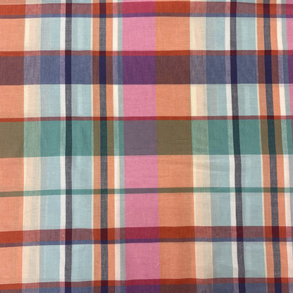 Deadstock Yarn Dyed Multi-Coloured Check Cotton Fabric