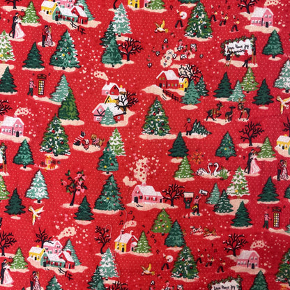 Deadstock Cath Kidston Love Joy Christmas Print 100% Cotton Brushed Fabric