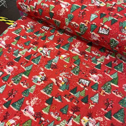 Deadstock Cath Kidston Love Joy Christmas Print 100% Cotton Brushed Fabric