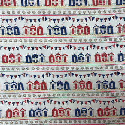 Beach Hut Printed Craft Polycotton