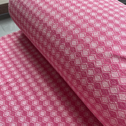 Deadstock Cerise Diamond Recycled Cotton Jersey Knit Fabric
