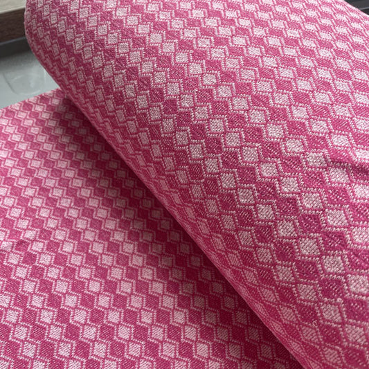 Deadstock Cerise Diamond Recycled Cotton Jersey Knit Fabric