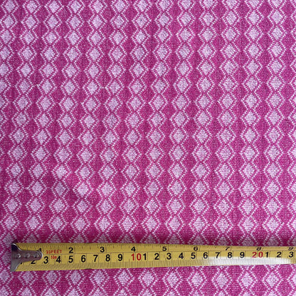Deadstock Cerise Diamond Recycled Cotton Jersey Knit Fabric