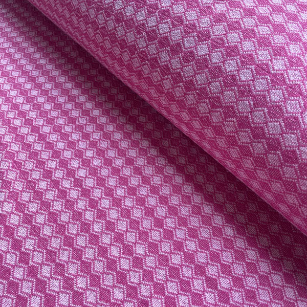 Deadstock Cerise Diamond Recycled Cotton Jersey Knit Fabric