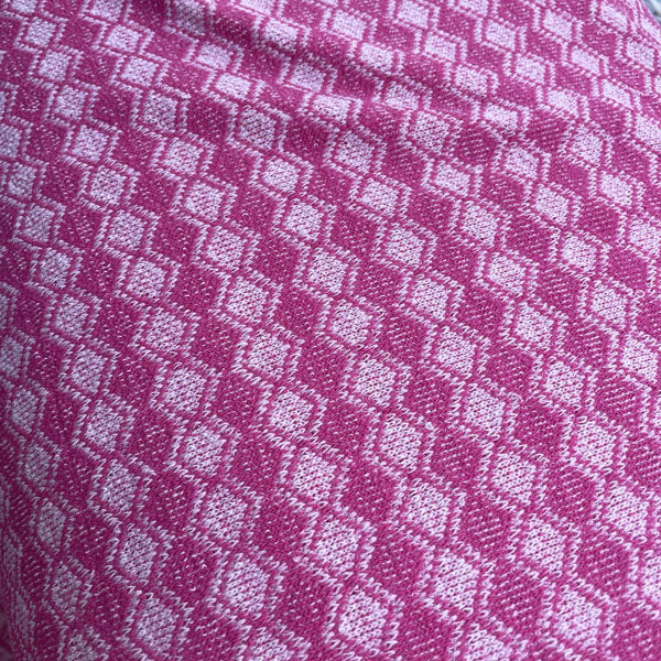 Deadstock Cerise Diamond Recycled Cotton Jersey Knit Fabric