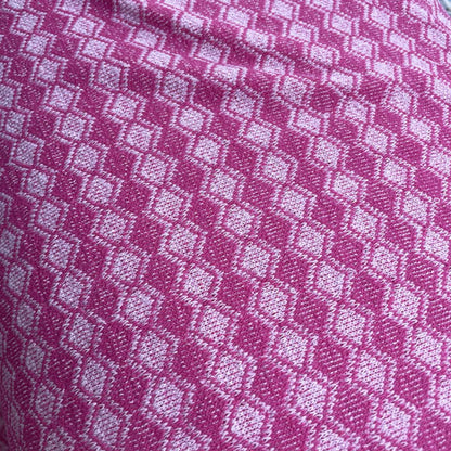 Deadstock Cerise Diamond Recycled Cotton Jersey Knit Fabric