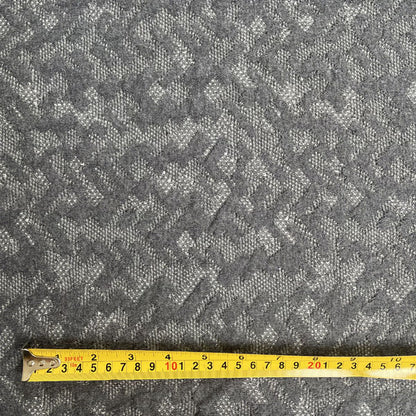 Deadstock Grey Two-Tone Abstract Textured Cotton Jersey Knit Fabric