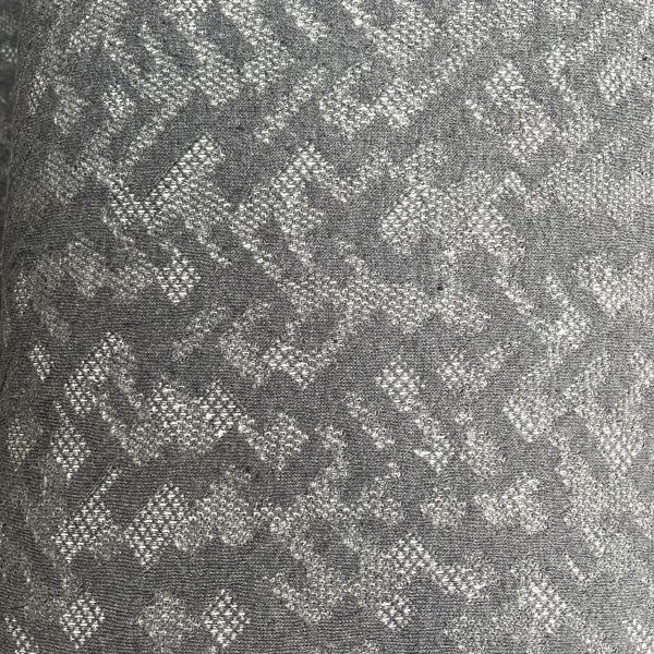 Deadstock Grey Two-Tone Abstract Textured Cotton Jersey Knit Fabric
