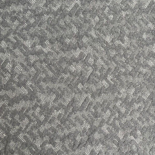 Deadstock Grey Two-Tone Abstract Textured Cotton Jersey Knit Fabric