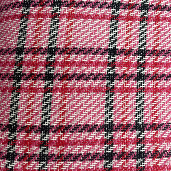 Pink, Red & Black Check Premium Coat Deadstock Fabric