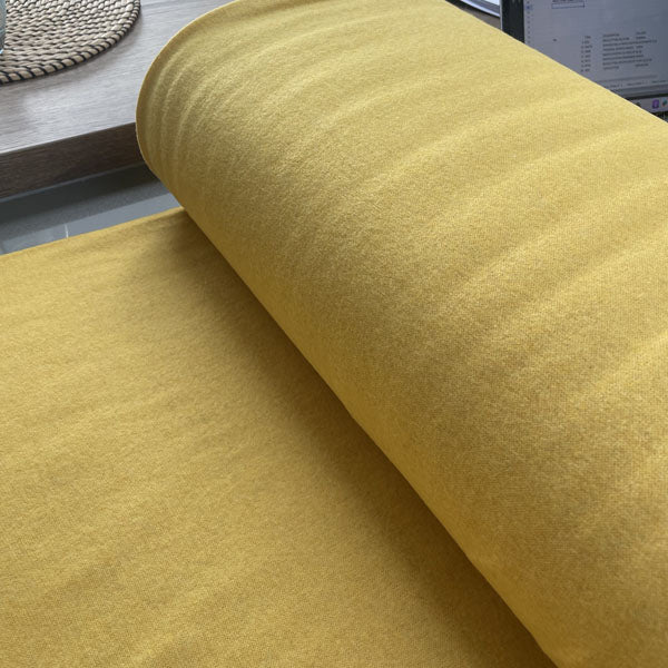 Bright Yellow Wool & Polyamide Deadstock Fabric