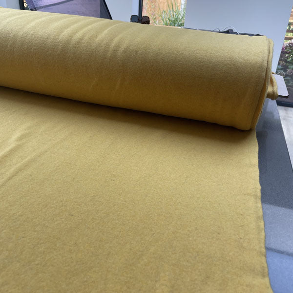 Bright Yellow Wool & Polyamide Deadstock Fabric