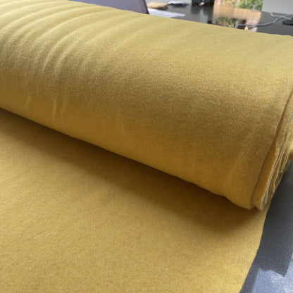 Bright Yellow Wool & Polyamide Deadstock Fabric