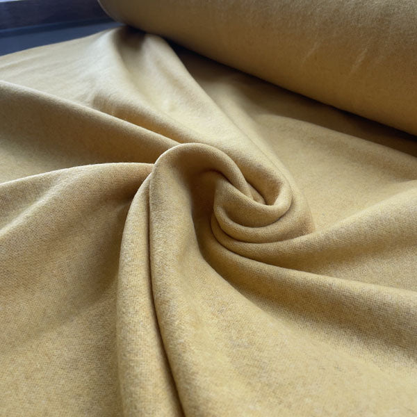 Bright Yellow Wool & Polyamide Deadstock Fabric