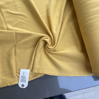 Bright Yellow Wool & Polyamide Deadstock Fabric