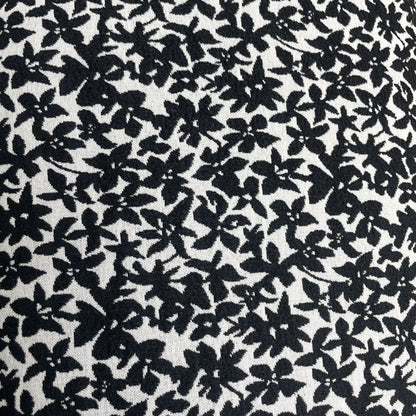 Black & White Floral Stretch Brocade Deadstock Fabric
