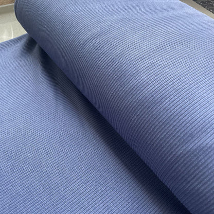 Blue Stretch Needlecord Style Polyester Deadstock Fabric