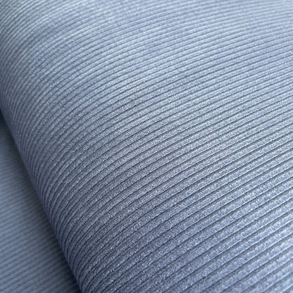 Blue Stretch Needlecord Style Polyester Deadstock Fabric