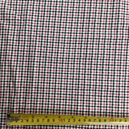 Pink, Black & White Check 100% Cotton Jersey Deadstock Fabric