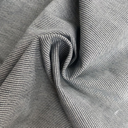 Heavy Navy & White Denim Weave Deadstock Fabric