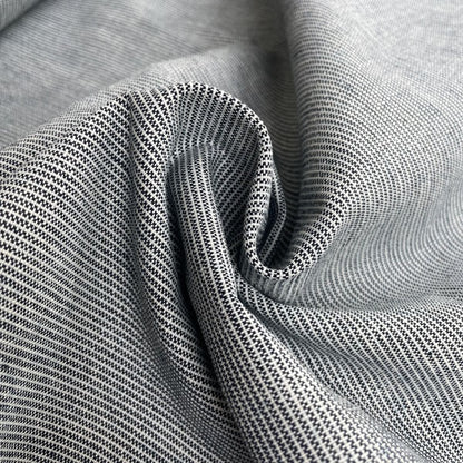 Heavy Navy & White Denim Weave Deadstock Fabric