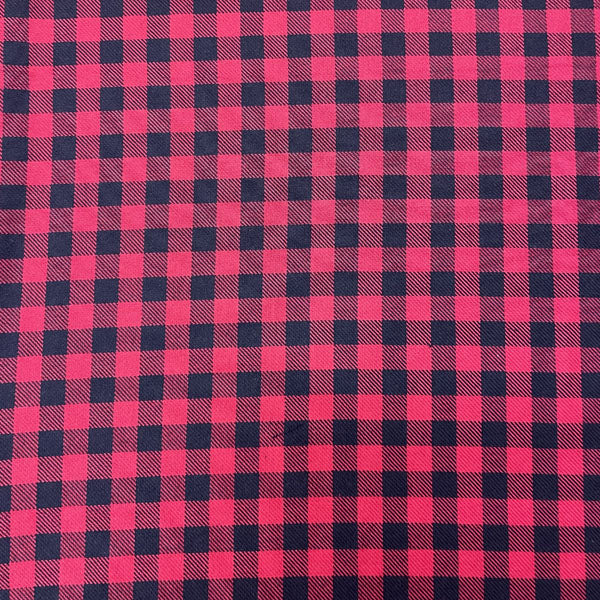 Deadstock Red & Black Gingham Soft Flannel Fabric