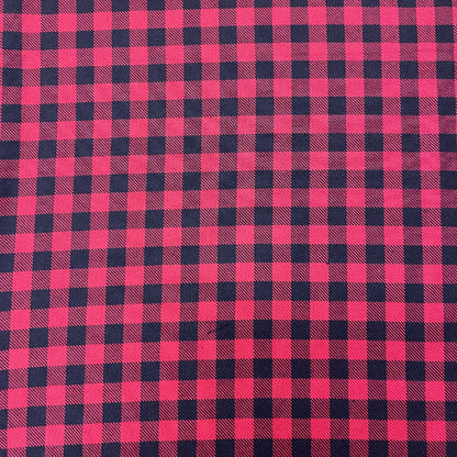 Deadstock Red & Black Gingham Soft Flannel Fabric