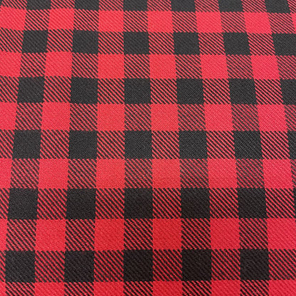 Deadstock Red & Black Gingham Soft Flannel Fabric
