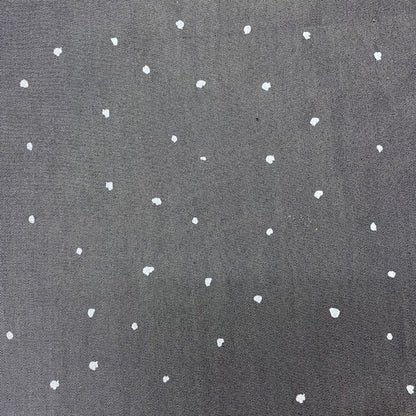 Deadstock Polka Dot Silky Denim Chambray Fabric
