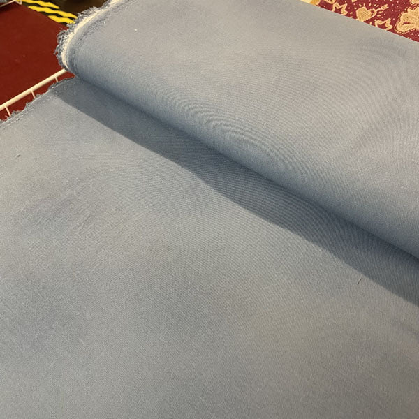 Deadstock Light Blue Stretch Cotton Fabric