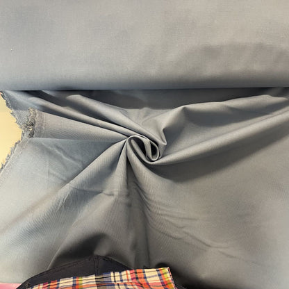 Deadstock Light Blue Stretch Cotton Fabric