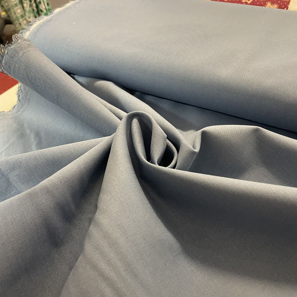 Deadstock Light Blue Stretch Cotton Fabric