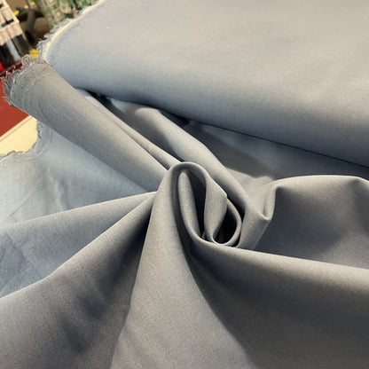Deadstock Light Blue Stretch Cotton Fabric