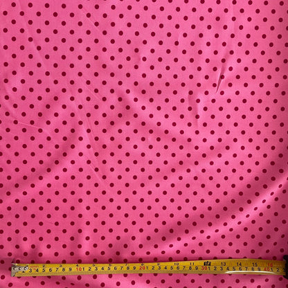 Pink Polkadot Cotton Deadstock Fabric
