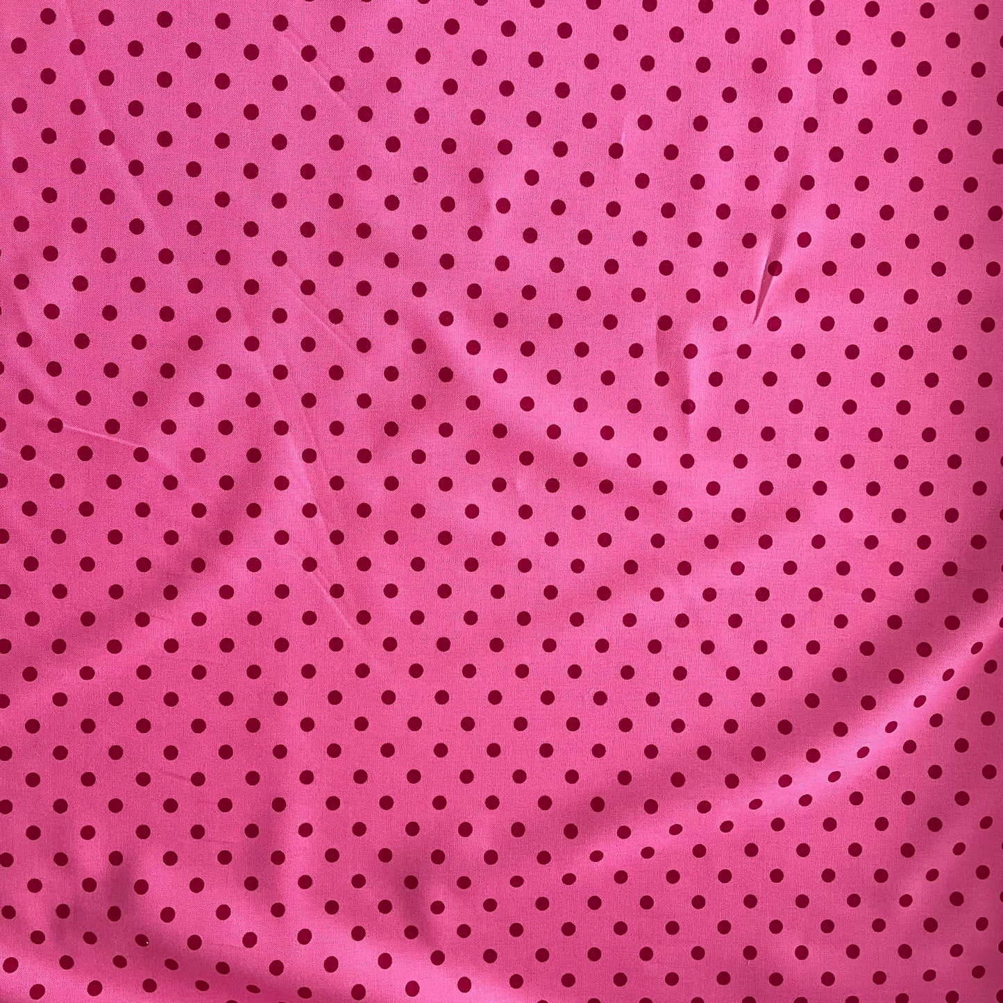 Pink Polkadot Cotton Deadstock Fabric