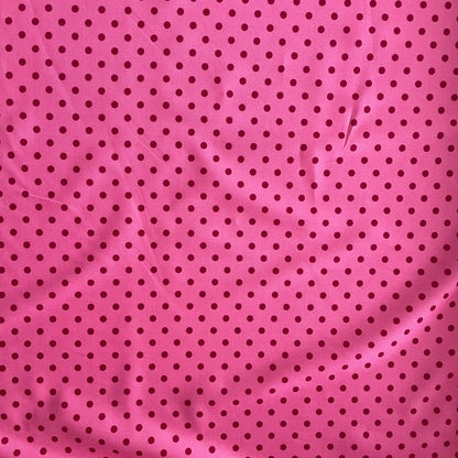 Pink Polkadot Cotton Deadstock Fabric