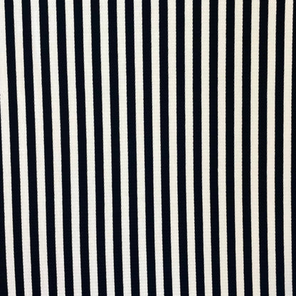 Black & White Stripe Ribbed Knit Deadstock Fabric