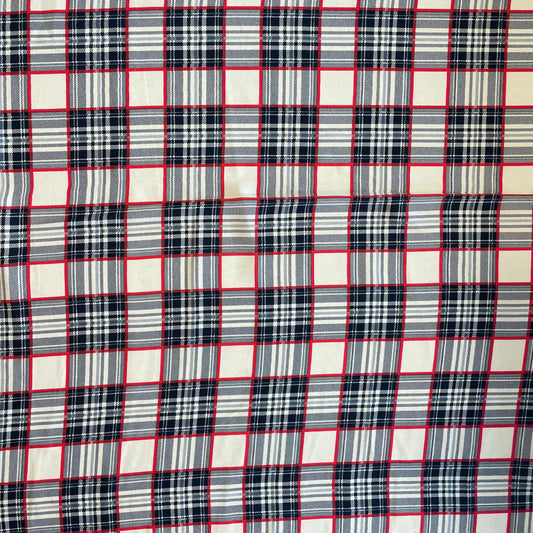 Lightweight Classic Plaid Sheer Georgette Deadstock Fabric