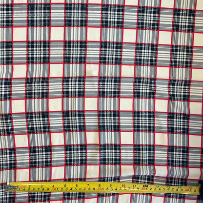 Lightweight Classic Plaid Sheer Georgette Deadstock Fabric