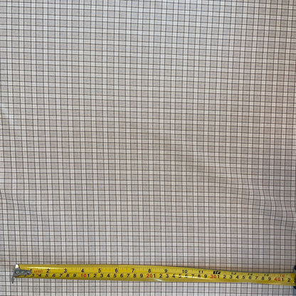 Classic Neutral Small Check Polycotton Deadstock Fabric