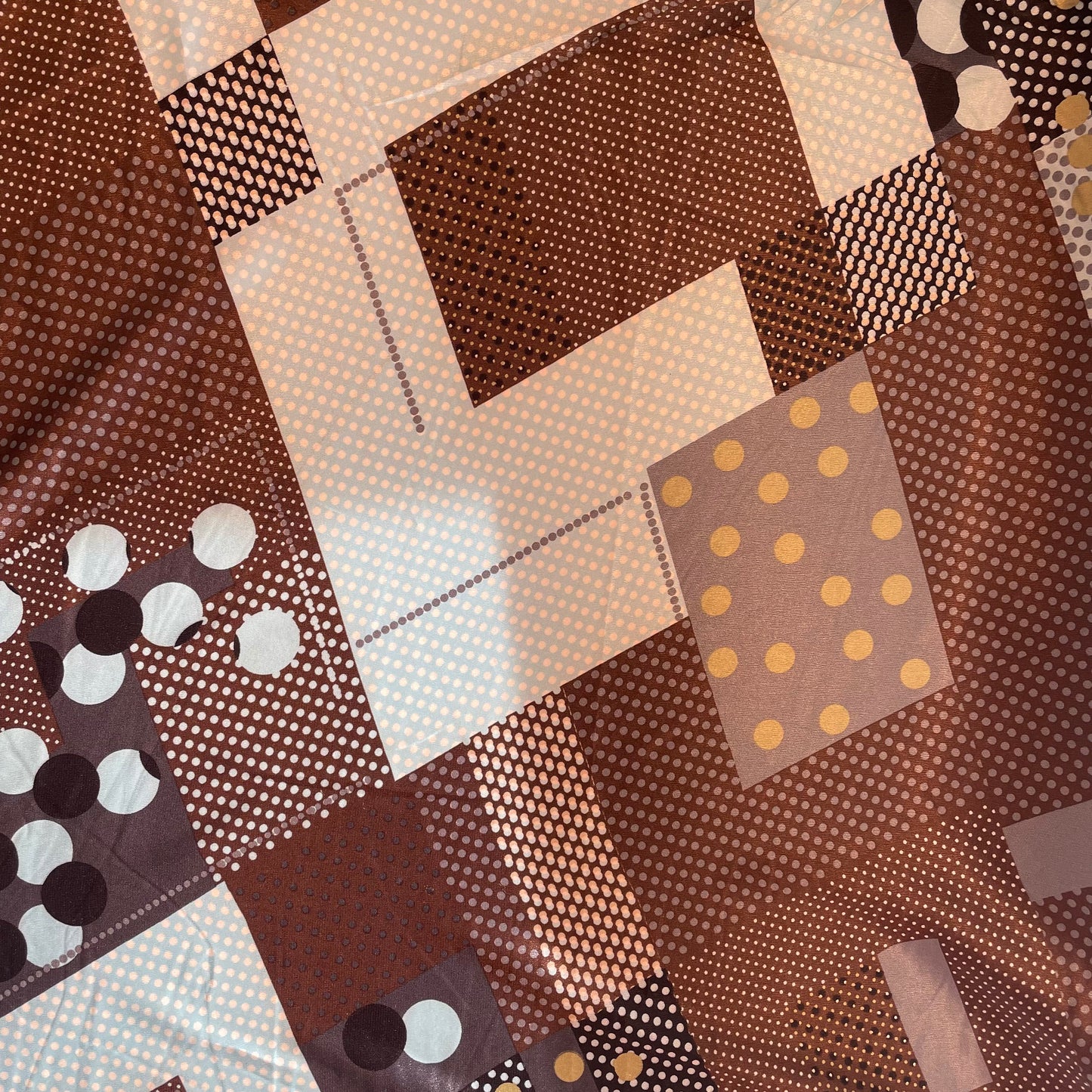 Luxe Geometric Pattern Satin Deadstock Fabric