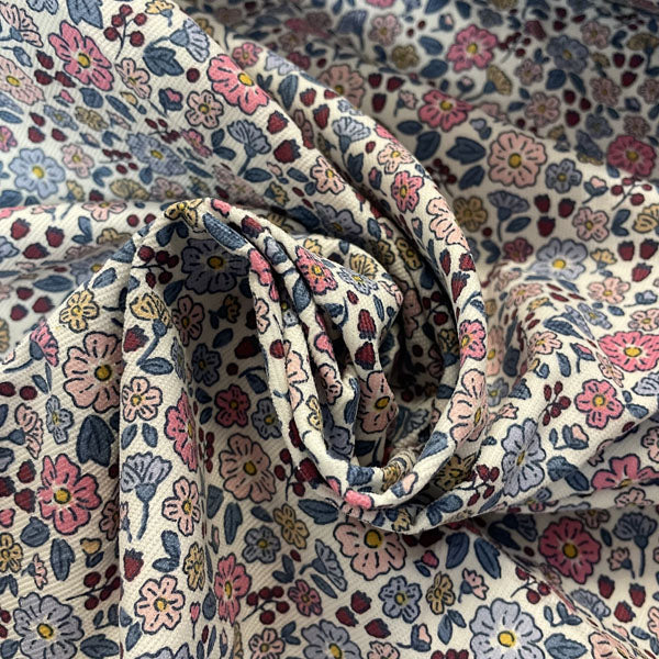 Deadstock Ditsy Floral Cotton Corduroy